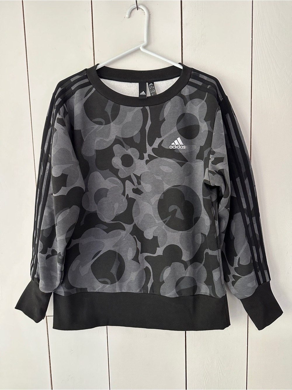 Adidas x Marimekko All-Over Unikko Floral Print Sz M Black Gray